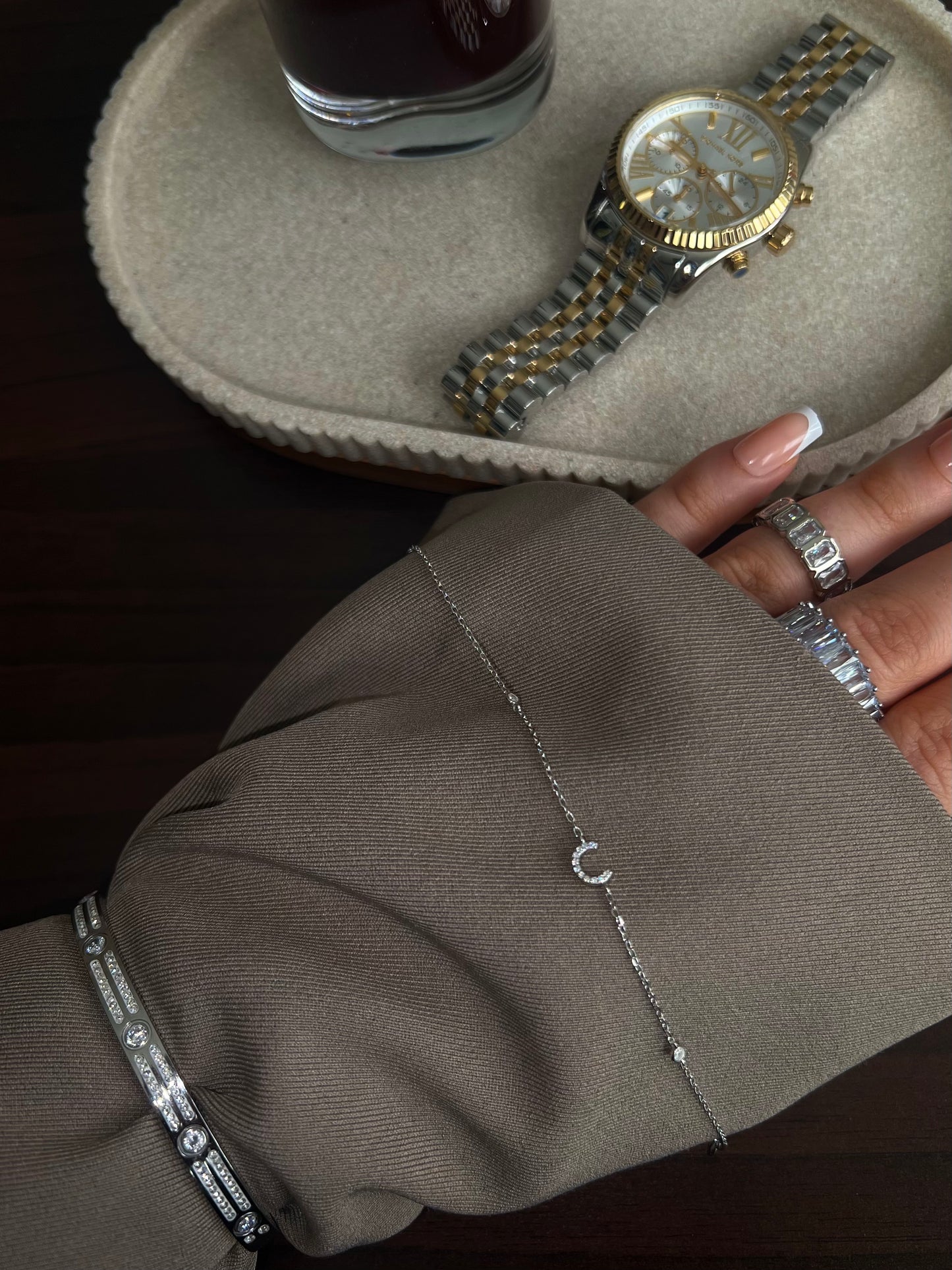 Bracelet Lettre avec diamants