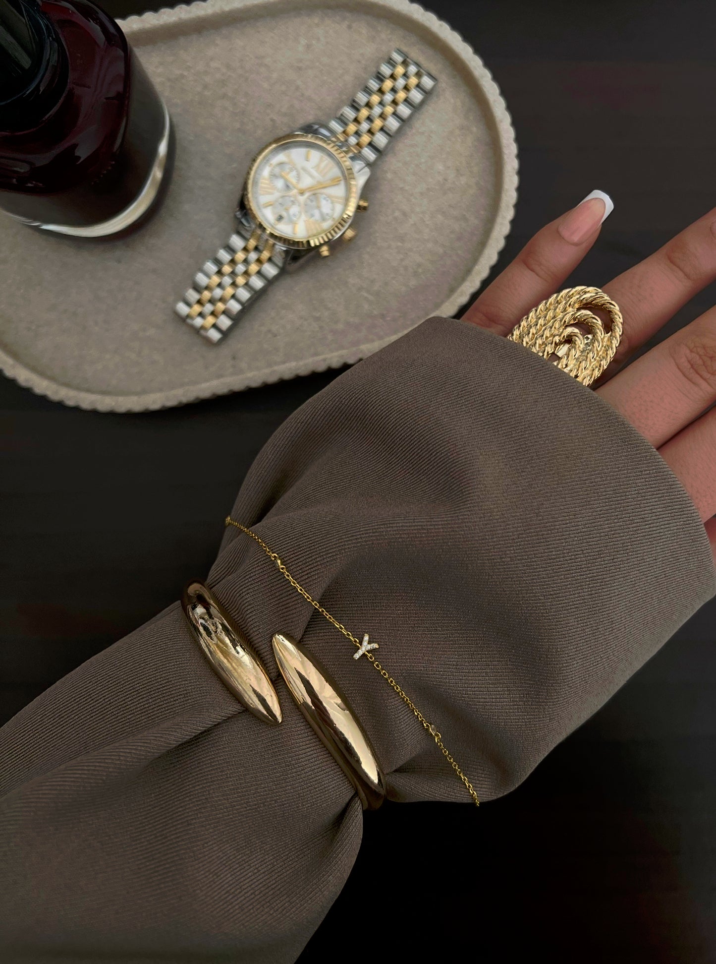 Bracelet Lettre avec diamants